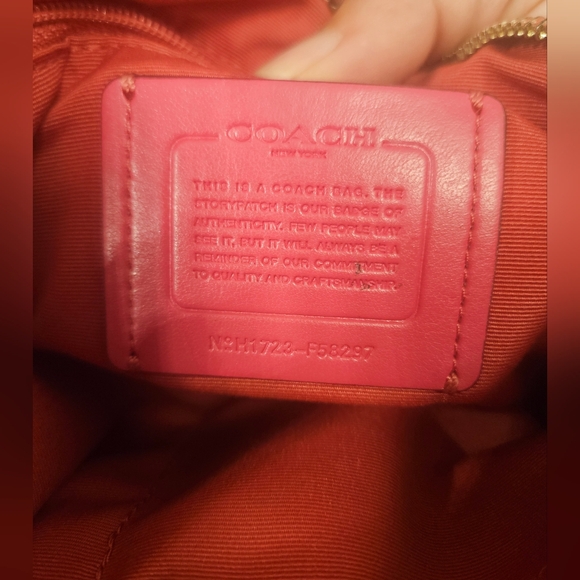 Coach signature file tan pink monogram crossbody bag handbag purse - Picture 11 of 12